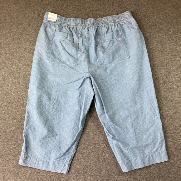 NWT Lane Bryant Mid-Rise Capri Pants Womens 22/24 Blue Chambray - Picture 10 of 13
